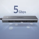 UGREEN USB-A / 4xUSB-A 3.2Gen1 HUB with additional micro USB power port grey