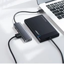 UGREEN USB-A / 4xUSB-A 3.2Gen1 HUB with additional micro USB power port grey