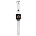 Strap Karl Lagerfeld KLAWLSLKNH Apple Watch 4/5/6/7/SE/8/9/Ultra 44/45/49mm strap 3D Rubber Karl Head white