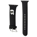 Belt Karl Lagerfeld KLAWLSLKNK Apple Watch 4/5/6/7/SE/8/9/Ultra 44/45/49mm strap 3D Rubber Karl Head black