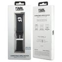 Belt Karl Lagerfeld KLAWLSLKNK Apple Watch 4/5/6/7/SE/8/9/Ultra 44/45/49mm strap 3D Rubber Karl Head black