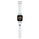 Belt Karl Lagerfeld KLAWMSLCNH Apple Watch 4/5/6/7/SE/8/9/10 40/41/42mm strap 3D Rubber Choupette Heads white