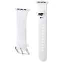 Belt Karl Lagerfeld KLAWMSLCNH Apple Watch 4/5/6/7/SE/8/9/10 40/41/42mm strap 3D Rubber Choupette Heads white