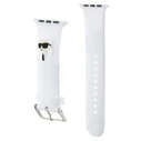 Belt Karl Lagerfeld KLAWMSLKNH Apple Watch 4/5/6/7/SE/8/9/10 40/41/42mm strap 3D Rubber Karl Head white
