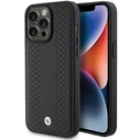 BMW BMHCP15L22RFGK Apple iPhone 15 Pro Leather Diamond Pattern black