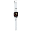 Belt Karl Lagerfeld KLAWLSLKCNH Apple Watch 4/5/6/7/SE/8/9/Ultra 44/45/49mm strap 3D Rubber Karl&Choupette Heads white