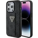 Guess GUHCP15LPGS4TDK iPhone 15 Pro Black hardcase Grip Stand 4G Triangle Strass