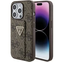 Guess GUHCP15LPGS4TDW iPhone 15 Pro brązowy/brown hardcase Grip Stand 4G Triangle Strass