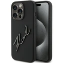 Karl Lagerfeld KLHCP15LSKSBMCK iPhone 15 Pro Black hardcase Silicone Karl Script