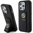 Guess GUHCP15XPGSSADK iPhone 15 Pro Max Black hardcase Grip Stand 4G Saffiano Strass