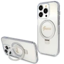 Guess GUHMP15LHRSGSD Apple iPhone 15 Pro hardcase Ring Stand Script Glitter MagSafe transparent