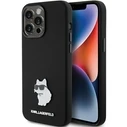 Karl Lagerfeld KLHCP15XSMHCNPK Apple iPhone 15 Pro Max Silicone Choupette Metal Pin black