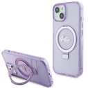 Guess GUHMP15MHRSGSU Apple iPhone 15 Plus / 14 Plus hardcase Ring Stand Script Glitter MagSafe purple
