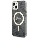 Guess GUHMP15SH4STK Apple iPhone 15 hardcase IML 4G MagSafe black