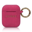 Guess GUACCSILGLFU AirPods cover fuchsia Silicone
