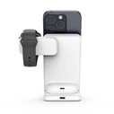 Crong MagSpot Pivot Stand MagSafe 3-in-1 Wireless Charger (white)