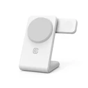 Crong MagSpot Pivot Stand MagSafe 3-in-1 Wireless Charger (white)