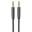 Καλώδιo 3,5mm Lamtech AUDIOCABLE BRAIDED 1m to 3.5mm Black