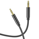 Καλώδιo 3,5mm Lamtech AUDIOCABLE BRAIDED 1m to 3.5mm Black