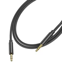 Καλώδιo 3,5mm Lamtech AUDIOCABLE BRAIDED 1m to 3.5mm Black