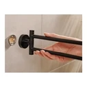 Tesa 40562-00000-00 Double Wall-Mounted Bathroom Rail with Screws, 45.6 cm Black