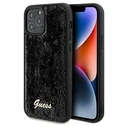 Guess GUHCP12MPSFDGSK Apple iPhone 12 / 12 Pro hardcase Sequin Script Metal black