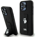 Karl Lagerfeld KLHCP13LGSACHPK Apple iPhone 13 / 13 Pro hardcase Gripstand Saffiano Choupette Pins black
