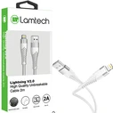 Καλώδιο Lightning Lamtech Lightning to HIGH QUALITY UNBREAKABLE SILVER 2M