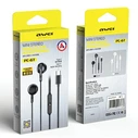 AWEI PC-6T wired in-ear headphones USB-C, 1.2m black