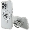 Karl Lagerfeld KLHMP13XHMRSKCH Apple iPhone 13 Pro Max hardcase Ring Stand Karl&Choupettte MagSafe white