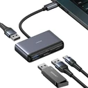 USAMS US-SJ627 HUB 4w1 USB-C / 2xUSB-A 2.0,USB-A 3.0,USB-C dark grey