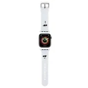 Strap Karl Lagerfeld KLAWMSLKCNH Apple Watch 4/5/6/7/SE/8/9/10 40/41/42mm strap 3D Rubber Karl&Choupette Heads white