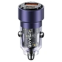 USAMS C39 car charger USB-A, USB-C 60W purple