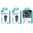 USAMS C39 car charger USB-A, USB-C 60W purple