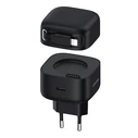USAMS US-CC202 wall charger USB-C + Lighning cable PD QC 35W black