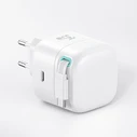 USAMS US-CC202 wall charger USB-C + USB-C cable PD QC 35W white