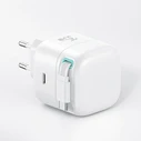 USAMS US-CC202 wall charger USB-C + USB-C cable PD QC 35W czarn/black