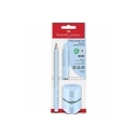 Faber-Castell Jumbo Pencil with Sharpener and Eraser, Blue