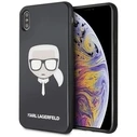 Karl Lagerfeld KLHCI65DLHBK iPhone Xs Max black Iconic Glitter Karl`s Head