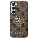 Guess GUHCS24S4GMGBR Samsung Galaxy S24 hardcase 4G Big Metal Logo brown