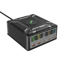Ασύρματος Φορτιστής Blitzwolf BW-S28 260W, 2xUSB-A, 3xUSB-C, 15W (Black)