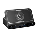 Ασύρματος Φορτιστής Blitzwolf BW-S27 160W, 2xUSB-A, 4xUSB-C, 15W (Black)