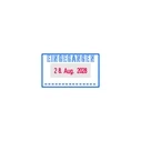 Trodat Printy 4.0 4750/L1 Date Stamp with fixed text "EINGEGANGEN" (self-inking, red ink, 41 x 24 mm)