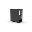 INCA EMG-15XB Gaming Midi Tower Computer Case with Side Window and RGB Lighting - Black