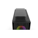 INCA EMG-15XB Gaming Midi Tower Computer Case with Side Window and RGB Lighting - Black