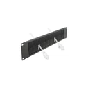 DELOCK 19 inch Διαχείριση Καλωδίων με Βούρτσα 2U Μαύρο