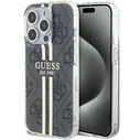 Guess GUHCP15LH4PSEGK Apple iPhone 15 Pro hardcase IML 4G Gold Stripe black