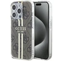 Guess GUHCP15LH4PSEGW Apple iPhone 15 Pro hardcase IML 4G Gold Stripe brown