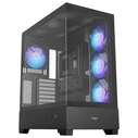 FSP/Fortron M370-BA Gaming Midi Tower Κουτί Υπολογιστή με Πλαϊνό Παράθυρο & ARGB Φωτισμό Μαύρο