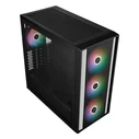 Cooler Master MasterBox 600 ARGB Gaming Midi Tower PC Case Black with Side Window and ARGB Lighting
